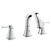 Смеситель для раковины GROHE Grandera с донным клапаном и низким изливом, 20417000 — фото, характеристики, купить в NOJABRSK-CLIMBO