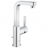 Смеситель для раковины GROHE Lineare с донным клапаном и высоким изливом, 23296000 — фото, характеристики, купить в NOJABRSK-CLIMBO
