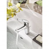 Смеситель для раковины GROHE Eurostyle new с донным клапаном, хром (33558003) — фото, характеристики, купить в NOJABRSK-CLIMBO
