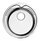 Мойка, нержавеющая сталь, полированная, D490, Suno S, IDDIS, SUN49P0i77 — фото, характеристики, купить в NOJABRSK-CLIMBO