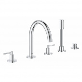 Смеситель для ванны GROHE Atrio New на 5 отверстий с ручным душем и переключателем, хром (19922003) — фото, характеристики, купить в NOJABRSK-CLIMBO