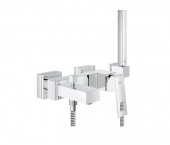 Смеситель для ванны GROHE Eurocube с душевым гарнитуром, 23141000 — фото, характеристики, купить в NOJABRSK-CLIMBO