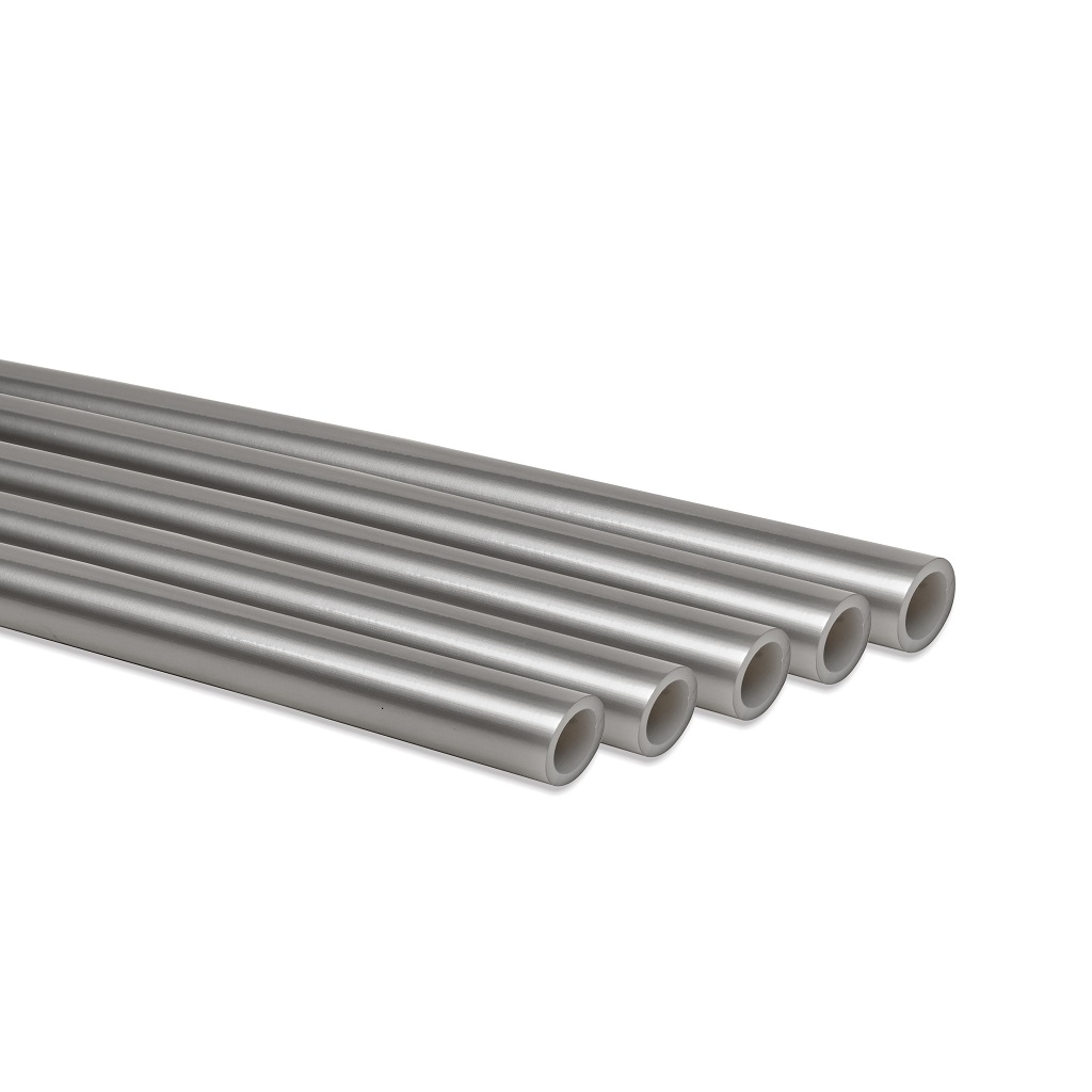 Труба ROMMER PEX из сшитого полиэтилена с кислородным слоем, серая, 25х3,5 (бухта 50 метров) — фото, характеристики