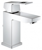 Смеситель для раковины GROHE Eurocube с донным клапаном и низким изливом, 23127000 — фото, характеристики, купить в NOJABRSK-CLIMBO