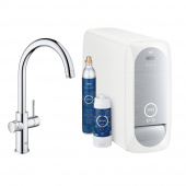 Смеситель для кухни GROHE Blue Home с функциями фильтрации, охлаждения и газирования водопроводной воды (фильтр в комплекте), хром (31455000) — фото, характеристики, купить в NOJABRSK-CLIMBO