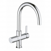 Смеситель для кухни GROHE Blue с высоким изливом для водопроводной и фильтрованной воды, хром (33251000) — фото, характеристики, купить в NOJABRSK-CLIMBO