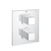 Термостат для душа GROHE Grohtherm Cube с переключателем (верхняя монтажная часть), 19959000 — фото, характеристики, купить в NOJABRSK-CLIMBO