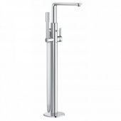 Смеситель для ванны GROHE Lineare New с душевым гарнитуром, верхняя монтажная часть, напольный монтаж, суперсталь (23792DC1) — фото, характеристики, купить в NOJABRSK-CLIMBO