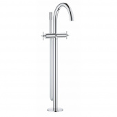 Смеситель для ванны GROHE Atrio New с душевым гарнитуром, верхняя монтажная часть, напольный монтаж, хром (25044003) — фото, характеристики, купить в NOJABRSK-CLIMBO