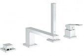 Смеситель для ванны GROHE Eurocube с душевым гарнитуром (на бортик ванны), 19897000 — фото, характеристики, купить в NOJABRSK-CLIMBO