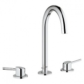 Смеситель для раковины GROHE Concetto на 3 отверстия с донным клапаном, 20216001 — фото, характеристики, купить в NOJABRSK-CLIMBO