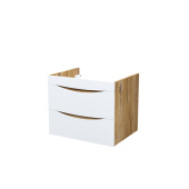 Тумба подвесная, 60 см, белая/золотистый дуб, Cloud, IDDIS — фото, характеристики, купить в NOJABRSK-CLIMBO