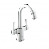 Смеситель для раковины GROHE Grandera с донным клапаном и поворотным изливом, 21107000 — фото, характеристики, купить в NOJABRSK-CLIMBO