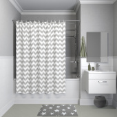 B07P118i11 Штора для ванной комнаты, коллекция Basic — фото, характеристики, купить в NOJABRSK-CLIMBO