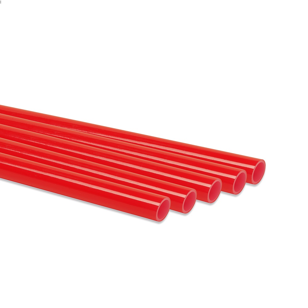 Труба ROMMER PEX из сшитого полиэтилена с кислородным слоем, красная, 20х2,0 (бухта 240 метров) — фото, характеристики