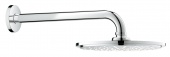Верхний душ с кронштейном GROHE Rainshower Cosmopolitan Metal, диаметр 210 мм, с ограничением расхода воды, 26062000 — фото, характеристики, купить в NOJABRSK-CLIMBO