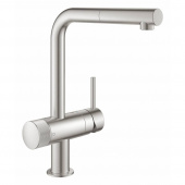 Смеситель для кухни GROHE Blue Pure Minta с функцией очистки водопроводной воды, суперсталь (31721DC0) — фото, характеристики, купить в NOJABRSK-CLIMBO