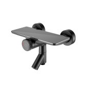 Смеситель для ванны с управлением Push Control черный матовый Shelfy IDDIS — фото, характеристики, купить в NOJABRSK-CLIMBO