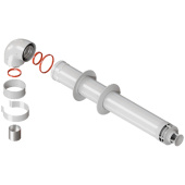 RCA-6010-210900 Комплект дымохода СТАНДАРТ 60/100 - 900мм  хомут в комплекте + втулка D60 L-50 — фото, характеристики, купить в NOJABRSK-CLIMBO