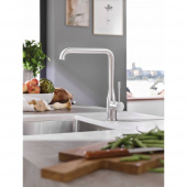 Смеситель для кухни GROHE Essence+ с высоким изливом, суперсталь (30269DC0) — фото, характеристики, купить в NOJABRSK-CLIMBO