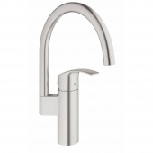 Смеситель для кухни GROHE Eurosmart c высоким изливом, суперсталь (33202DC2) — фото, характеристики, купить в NOJABRSK-CLIMBO