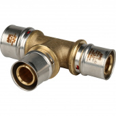 STOUT Тройник переходной 32х26х26 для металлопластиковых труб прессовой (SFP-0005-322626) — фото, характеристики, купить в NOJABRSK-CLIMBO