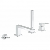 Смеситель для ванны GROHE Eurocube с душевым гарнитуром, монтаж на борт ванны, хром (19897001) — фото, характеристики, купить в NOJABRSK-CLIMBO