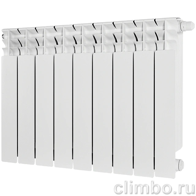 Радиатор биметаллический STOUT TITAN VENTIL 500 9 секций нижнее правое подключение — фото, детали конструкции