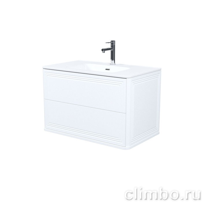 Тумба с умывальником, подвесная, 80 см, белый, Оксфорд Нео (Oxford Neo), IDDIS, OXN80W0i95K подходит умыв. 0108000i28 — фото, детали конструкции