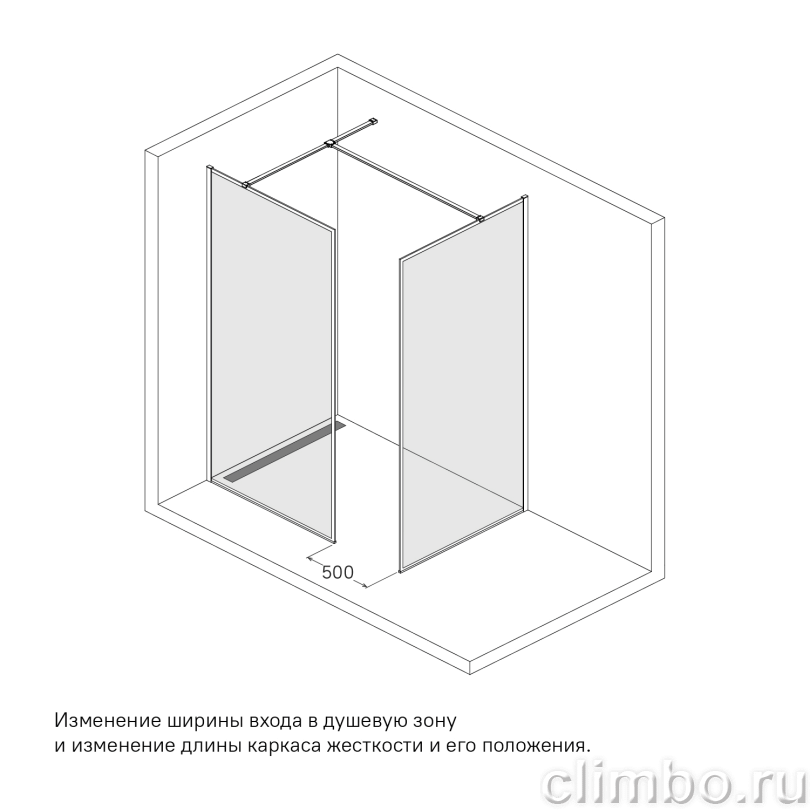 Душевая перегородка Walk In, матовый белый, 90x195, Slide, IDDIS — фото товара