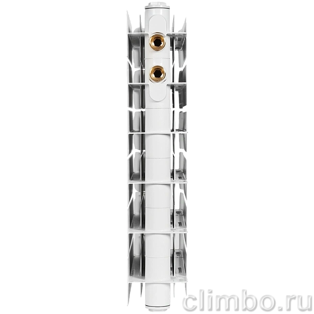 Радиатор биметаллический STOUT TITAN VENTIL 350 14 секций нижнее правое подключение — фото, детали конструкции