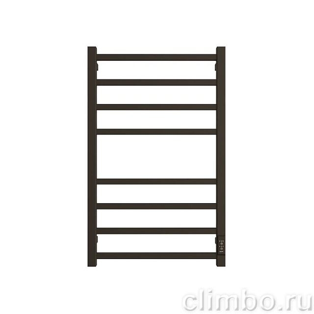 Полотенцесушитель STOUT электрический FORTE quadro 80*50 Черный матовый — фото, детали конструкции