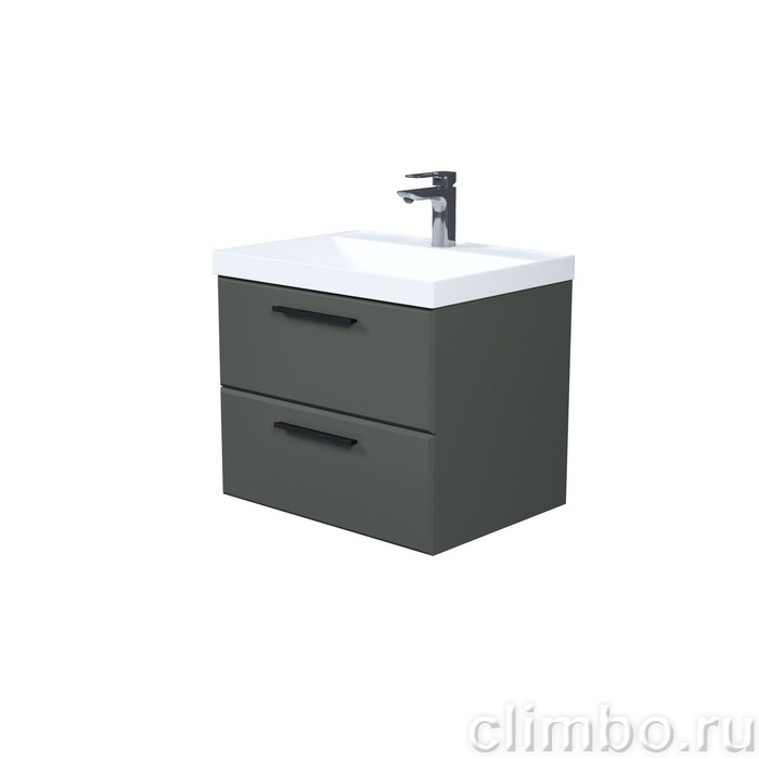 Тумба с умывальником, подвесная, 60 см, серый, Слайд Икс (Slide X), IDDIS, SLX60G0i95K подходит умыв. 4516000i28 — фото, детали конструкции