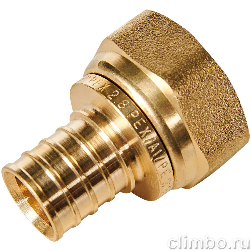 Переходник с накидной гайкой ROMMER 20xG 3/4 для труб из сшитого полиэтилена аксиальный — фото, детали конструкции
