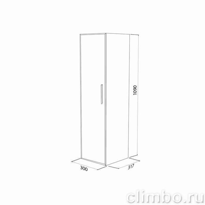 Пенал подвесной, 30 см, белый, Слайд Икс (Slide X), IDDIS, SLX30W0i97 — фото, детали конструкции