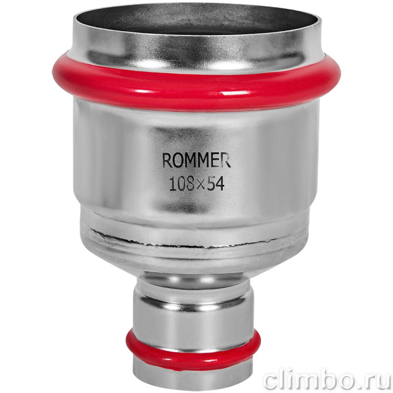 Муфта ROMMER переходная ВПр, 108х54, из нержавеющей стали прессовой — фото, детали конструкции
