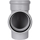Тройник канализационный бесшумный STOUT D110x110/ 87,5° — фото, детали конструкции