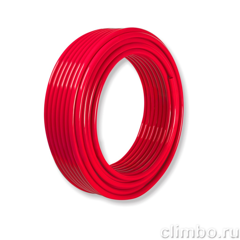 Труба ROMMER PEX из сшитого полиэтилена с кислородным слоем, красная, 20х2,0 (бухта 500 метров) — фото, детали конструкции
