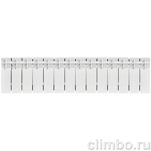 Радиатор биметаллический STOUT TITAN 200 14 секций боковое подключение (белый RAL 9016) — фото, детали конструкции