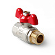 PROAQUA Кран шаровой полнопроходной ручка бабочка, Н-В 1" — фото товара