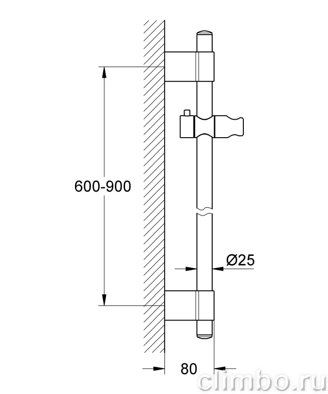 Душевая штанга GROHE Power&Soul 900 мм, 27785000 — фото товара