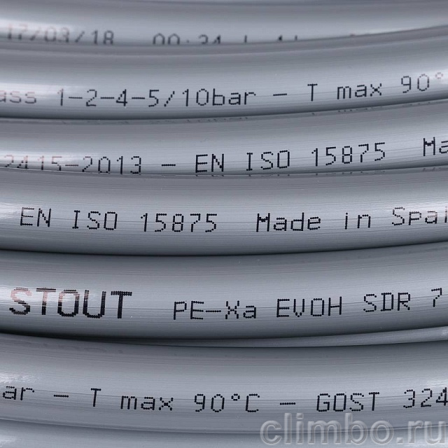 PEX-a труба STOUT 16х2,2 из сшитого полиэтилена — фото, детали конструкции