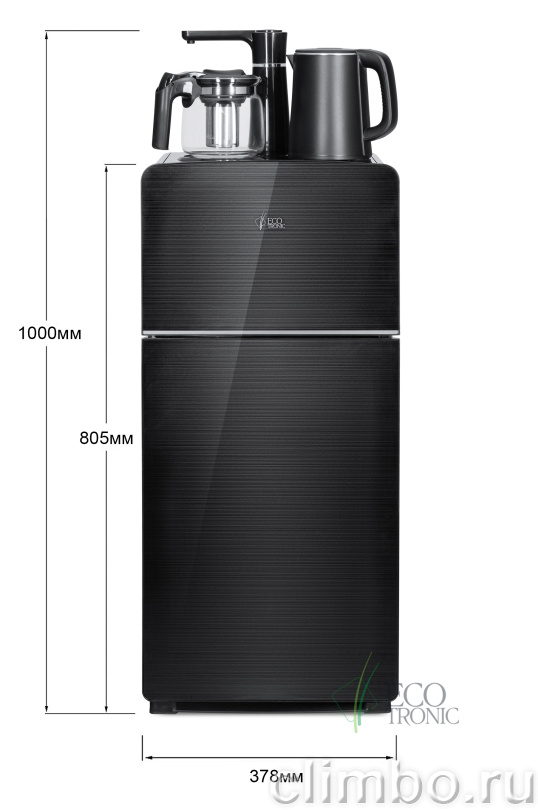 Кулер с чайным столиком Teabar Ecotronic TB18-LE black — фото товара
