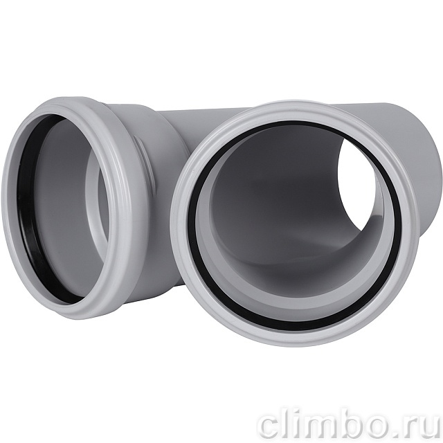 Тройник канализационный бесшумный STOUT D110x110/ 45° — фото, детали конструкции