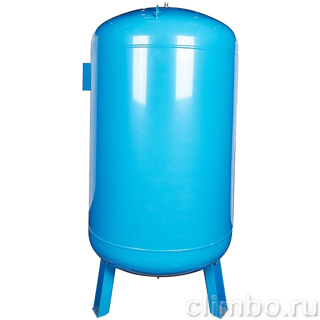 Расширительный бак, гидроаккумулятор STOUT STW-0002 1000 л. вертикальный (цвет синий) — фото, детали конструкции
