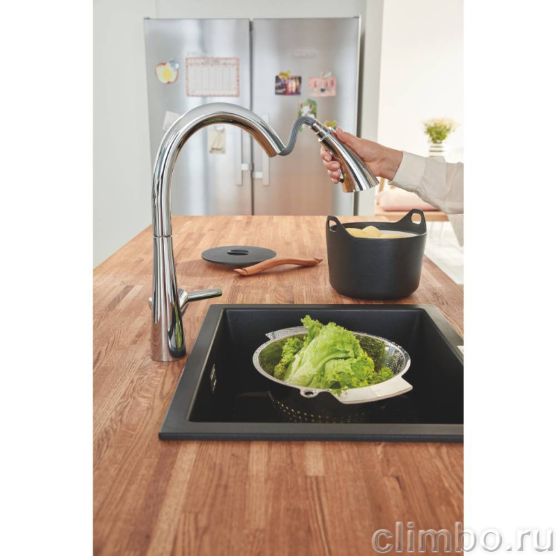 Смеситель для кухни GROHE Zedra New с выдвижной лейкой, хром (32294002) — фото товара