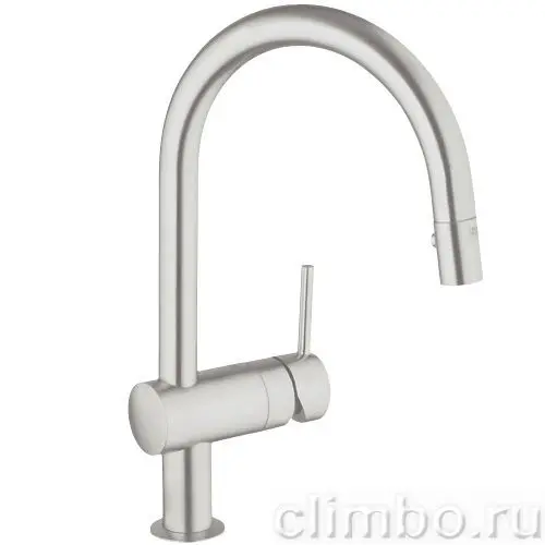 Смеситель для кухни grohe minta с выдвижным l изливом хром 32168000