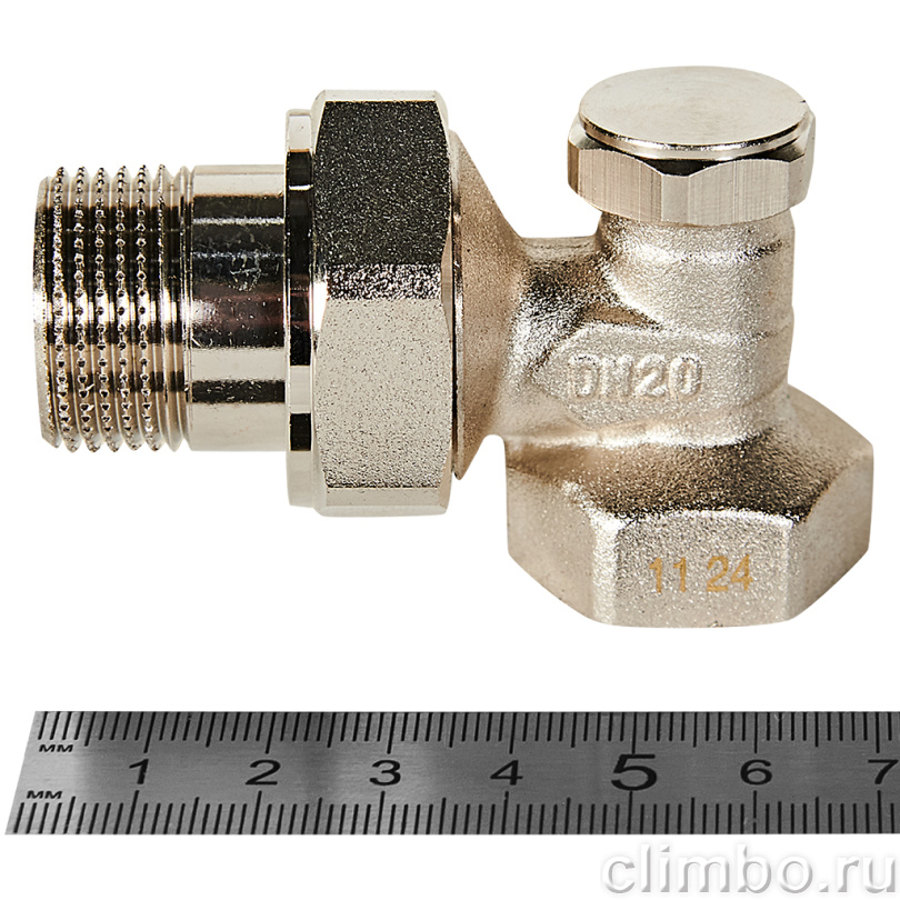 Клапан запорно-балансировочный ROMMER RVL-0002-100020 угловой 3/4 — фото, детали конструкции