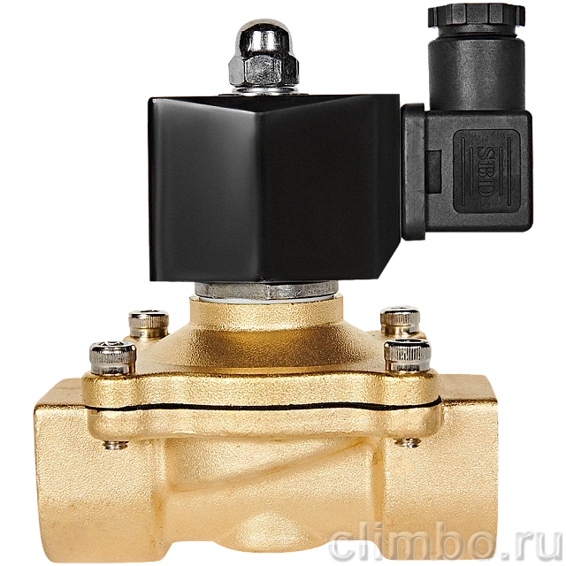 Клапан соленоидный (электромагнитный) STOUT прямого действия НЗ 220В G1 — фото, детали конструкции