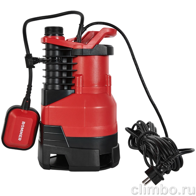 Насос дренажный ROMMER PROFI, кабель 10м, 550 Вт, для грязной воды — фото, детали конструкции